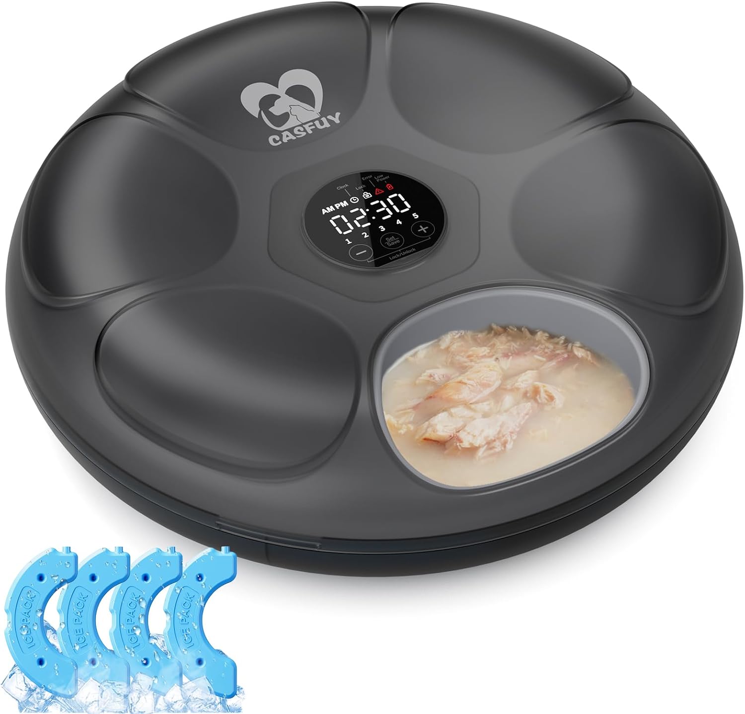 Casfuy 5-Meal Cordless Feeder