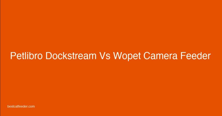 PETLIBRO DockStream vs WOPET 6L camera cat feeder comparison