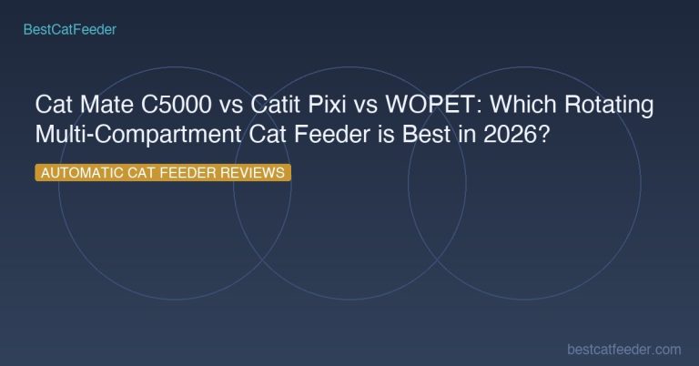 Cat Mate C5000 Vs Catit Pixi Vs Wopet Rotating Multi Compartment Cat Feeder Comparison