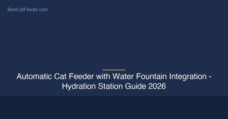 Automatic cat feeder with water fountain integration hydration station - BestCatFeeder.com