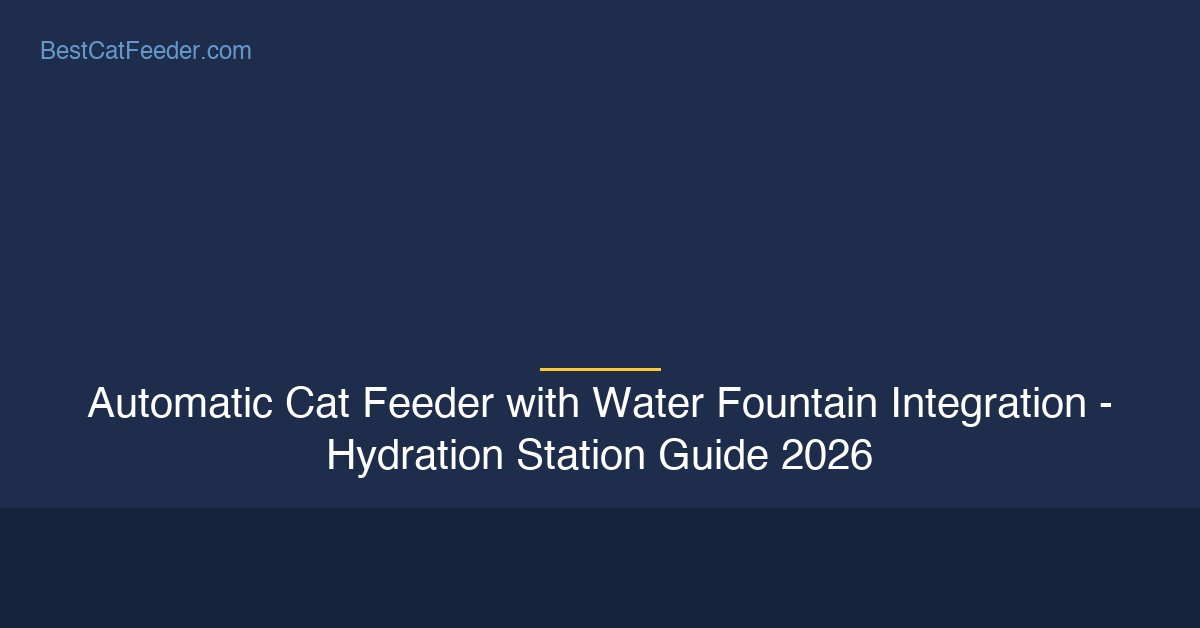 Automatic cat feeder with water fountain integration hydration station - BestCatFeeder.com