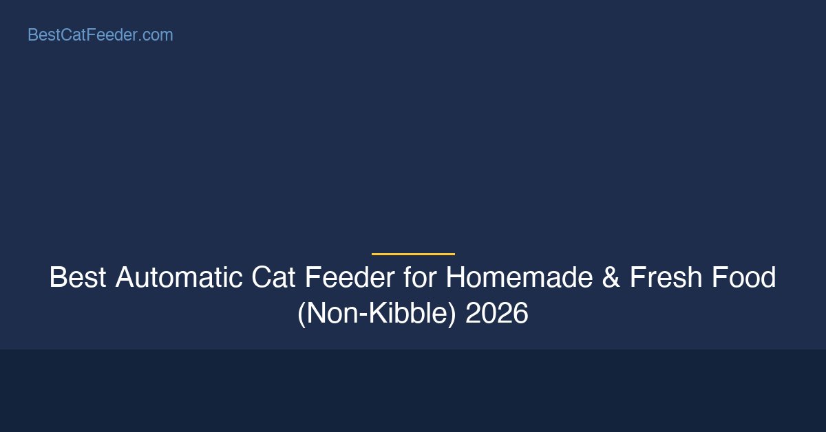 Best automatic cat feeder for homemade and fresh food non-kibble - BestCatFeeder.com