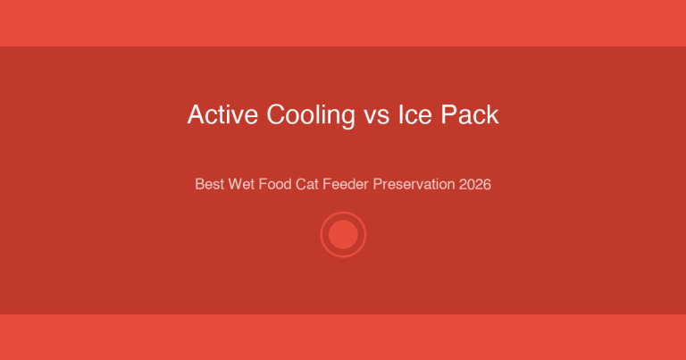 Active cooling versus ice pack wet food preservation technology comparison for automatic cat feeders