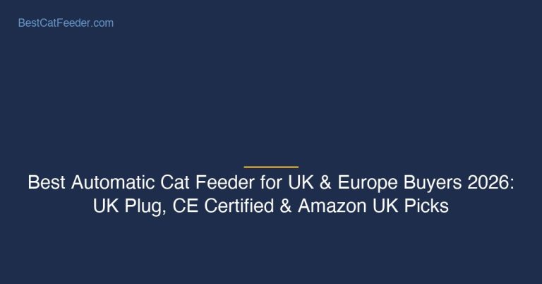 Best automatic cat feeder for UK and Europe buyers with UK 3-pin plug and CE certification - BestCatFeeder.com