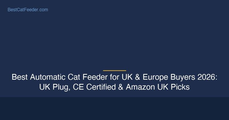 Best automatic cat feeder for UK and Europe buyers with UK 3-pin plug and CE certification - BestCatFeeder.com