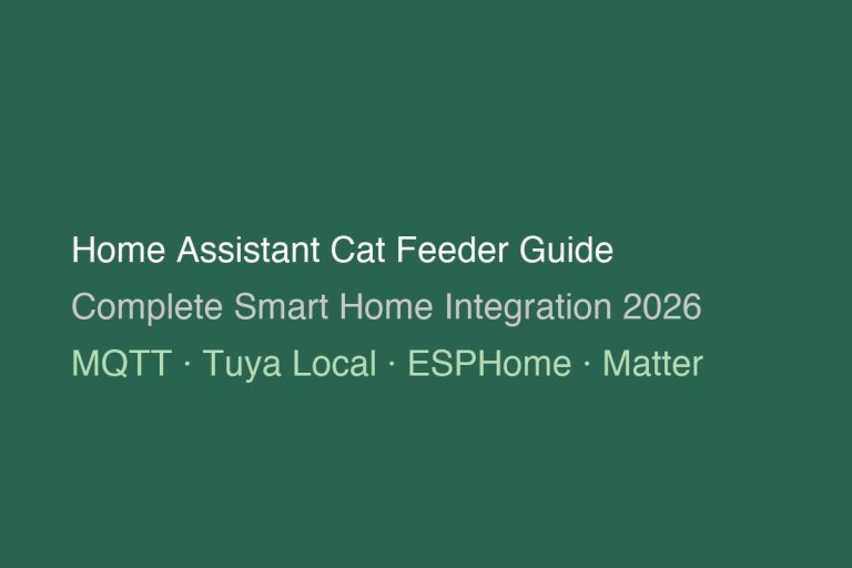 Home Assistant dashboard showing automatic cat feeder controls, sensors, and automation recipes for smart home integration